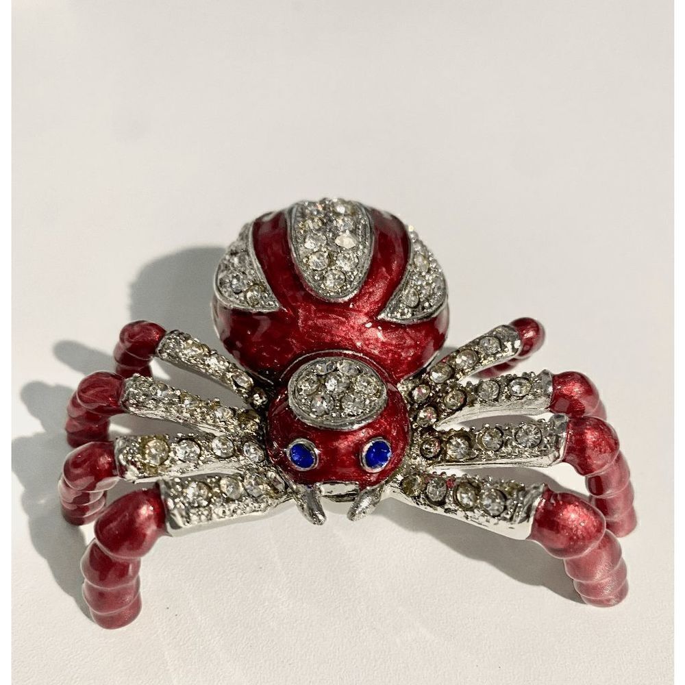 Taylor Avedon Red Spider Jewelry / Trinket Box